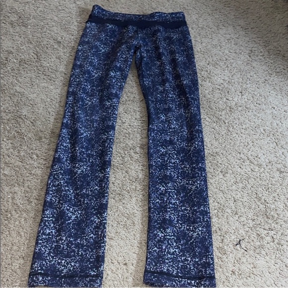 lululemon athletica Navy Patterned Flare Jeans - Picture 1 of 1